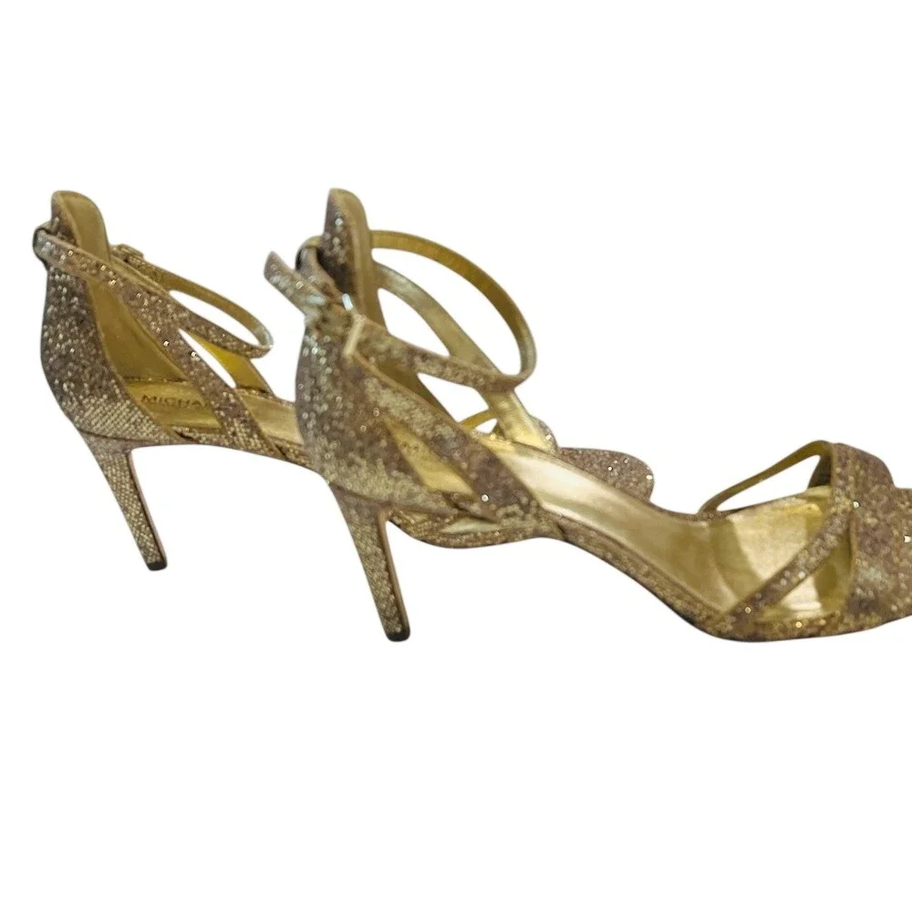 MICHAEL MICHAEL KORS  Kimberly Glitter Mesh‎ Sandal, Size 9